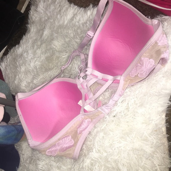 VS PINK Lace Cage Back Strappy Bra - Picture 4 of 6